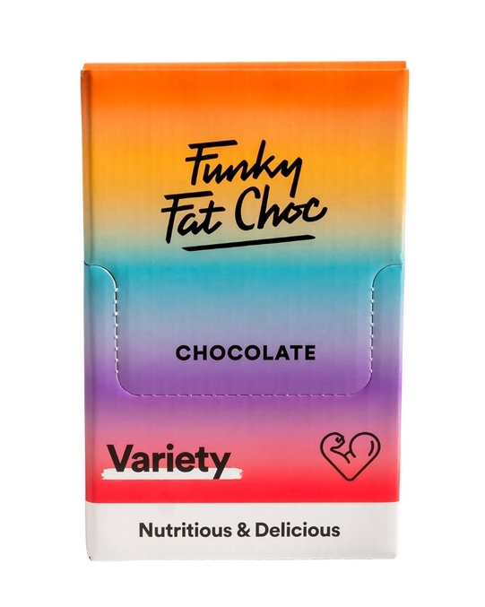 Funky Fat Choc Variety pack - 10 bars - protein for