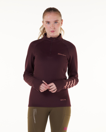 Halo Heat Ctrl Half Zip Dark Cherry