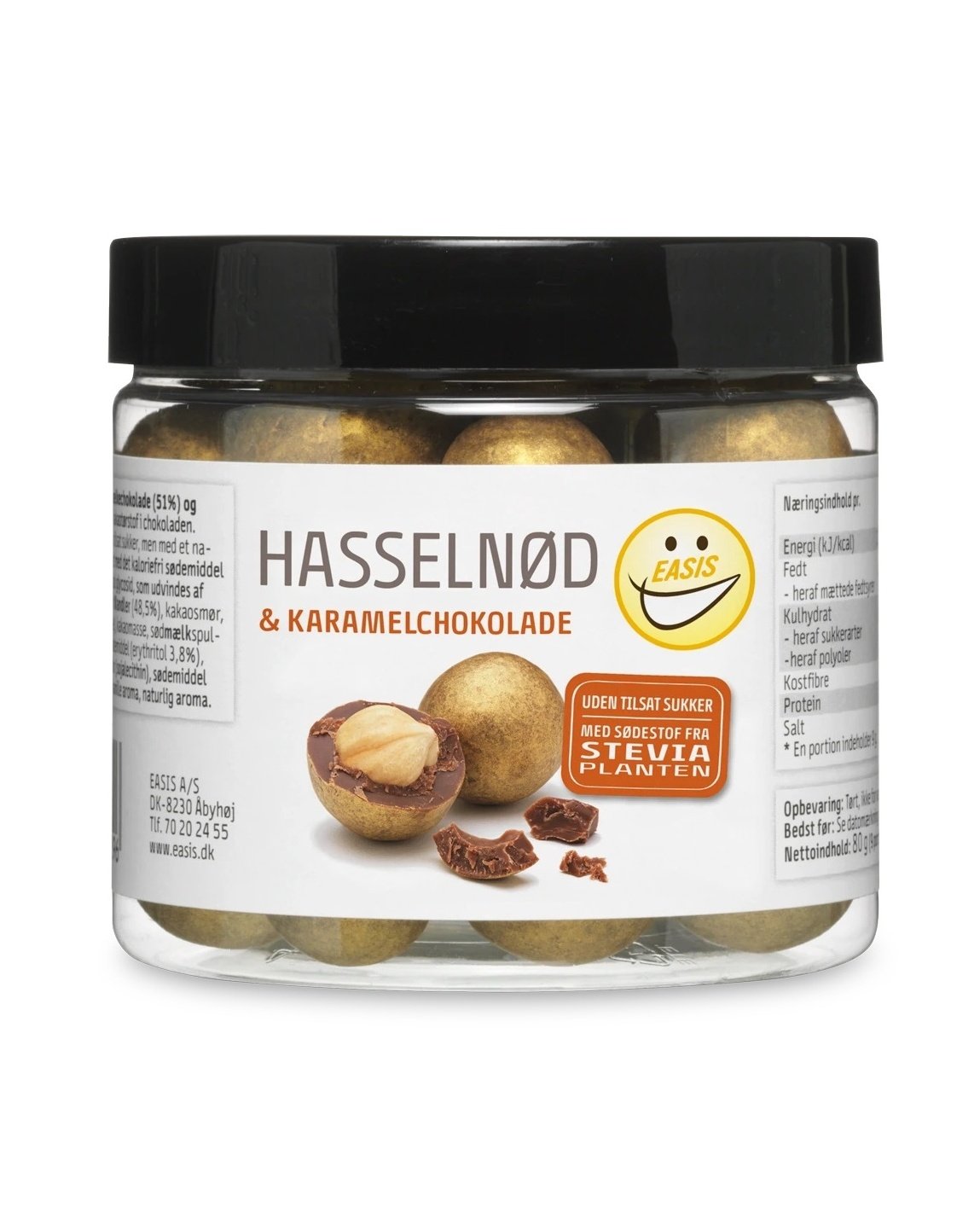 EASIS Chocolate And Caramel Coated Hazelnuts 80g - protein pulver