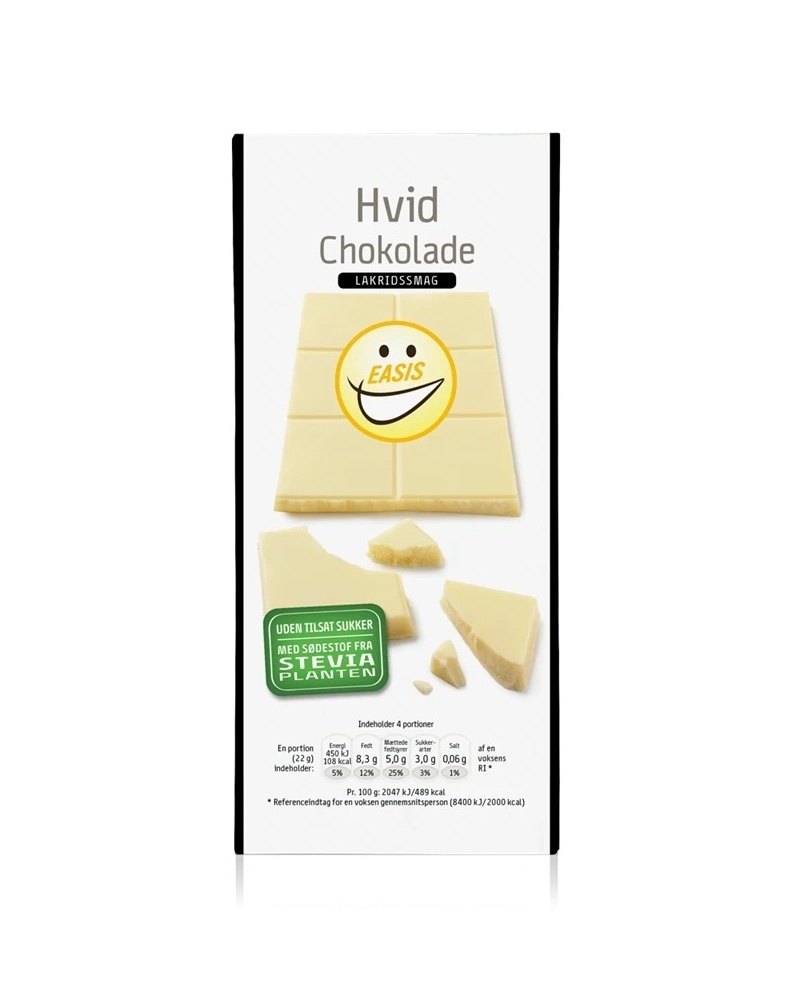 EASIS White Chocolate Plate With Licorice 85g - protein pulver