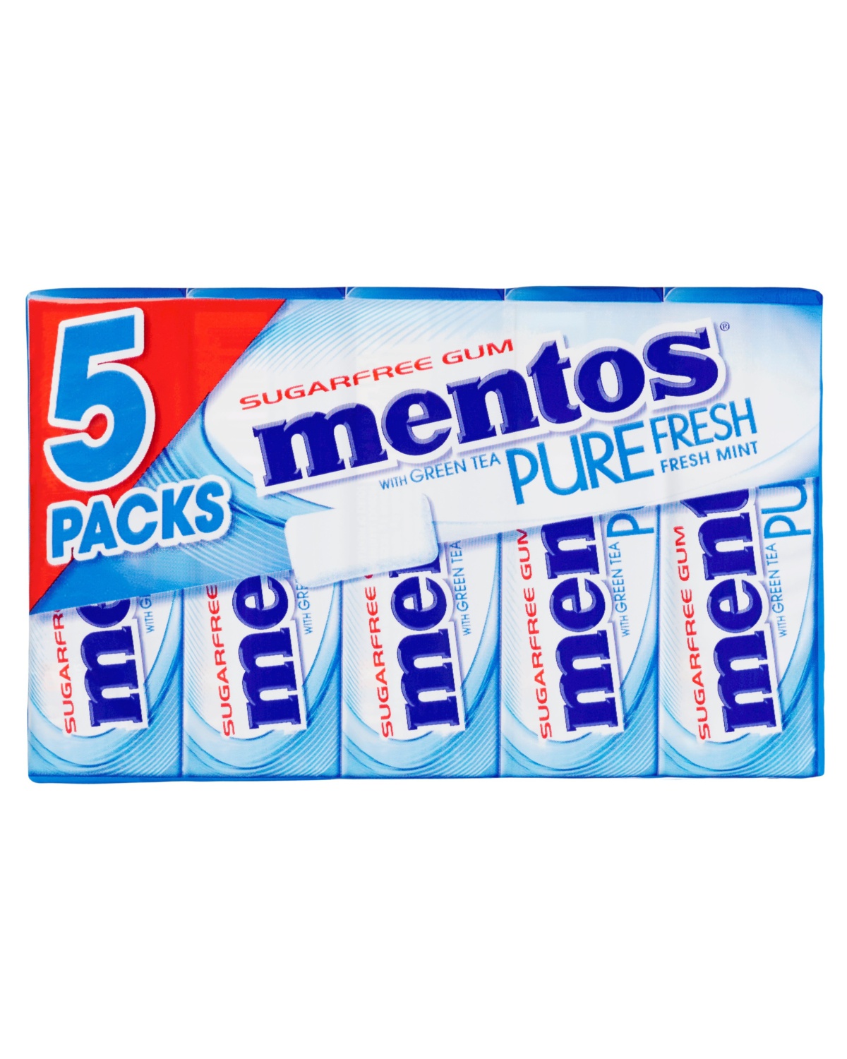 Mentos Gum Pure Fresh Fresh Mint 5 Packs - sukkerfri