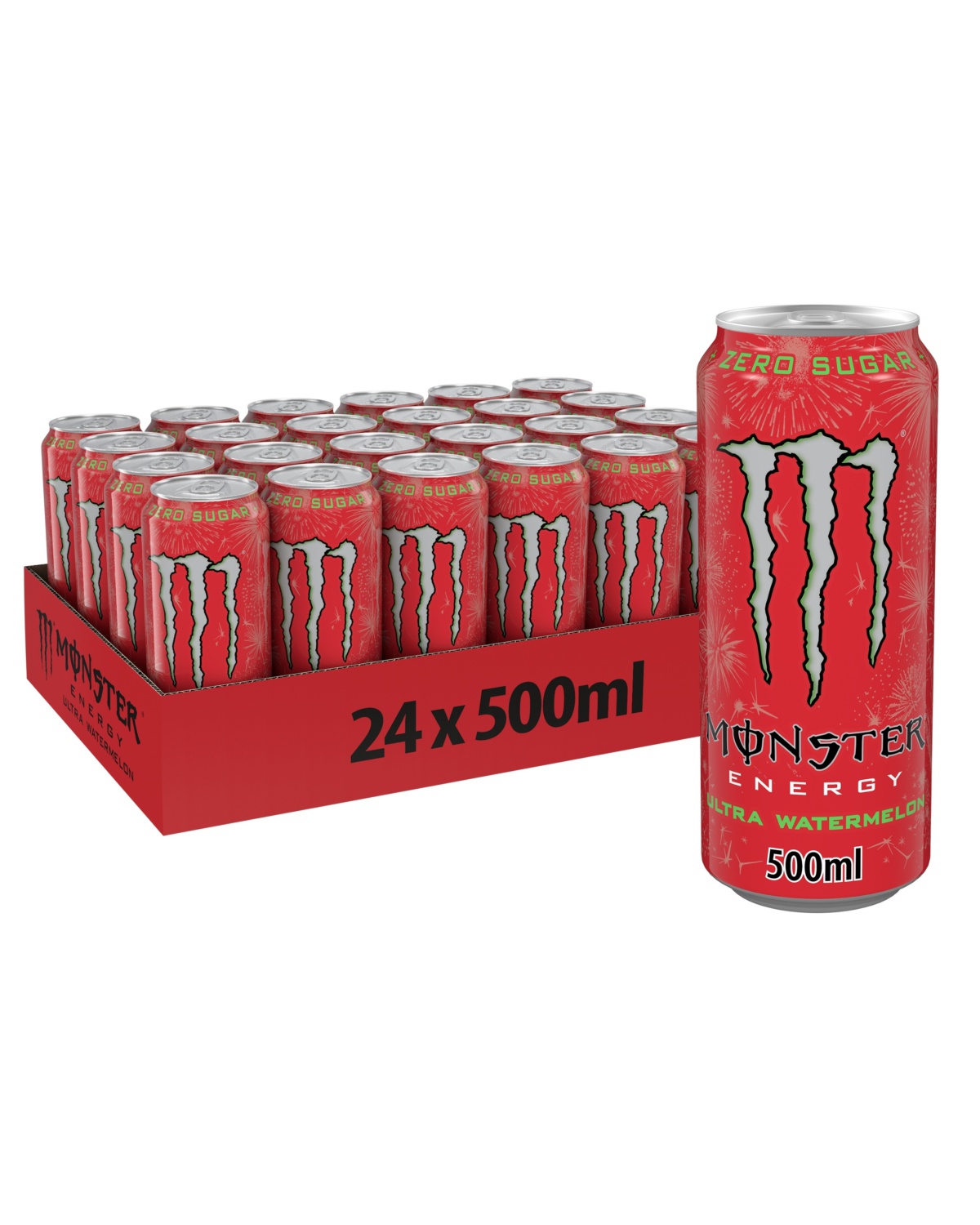 Monster Energy Ultra Vannmelon 24x500ml - gram protein