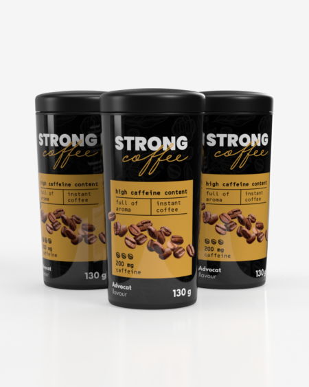 3x BodyFuel Strong Instant Coffee Advocaat Taste 130g