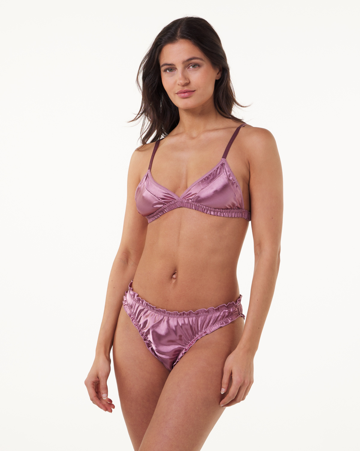 Bumpro Treat Satin Set - Pink Rose - bh