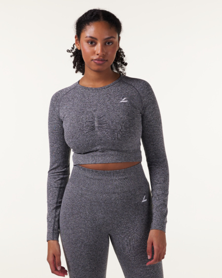Ruch Crop LS Dk Grey Marl