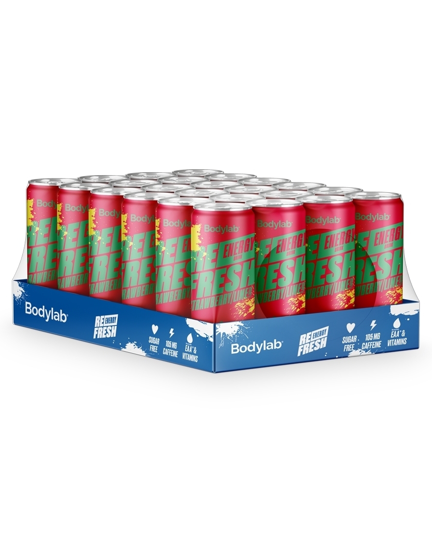 Bodylab Refresh Energy Drink Strawberry Lime 24x330 ml - protein for