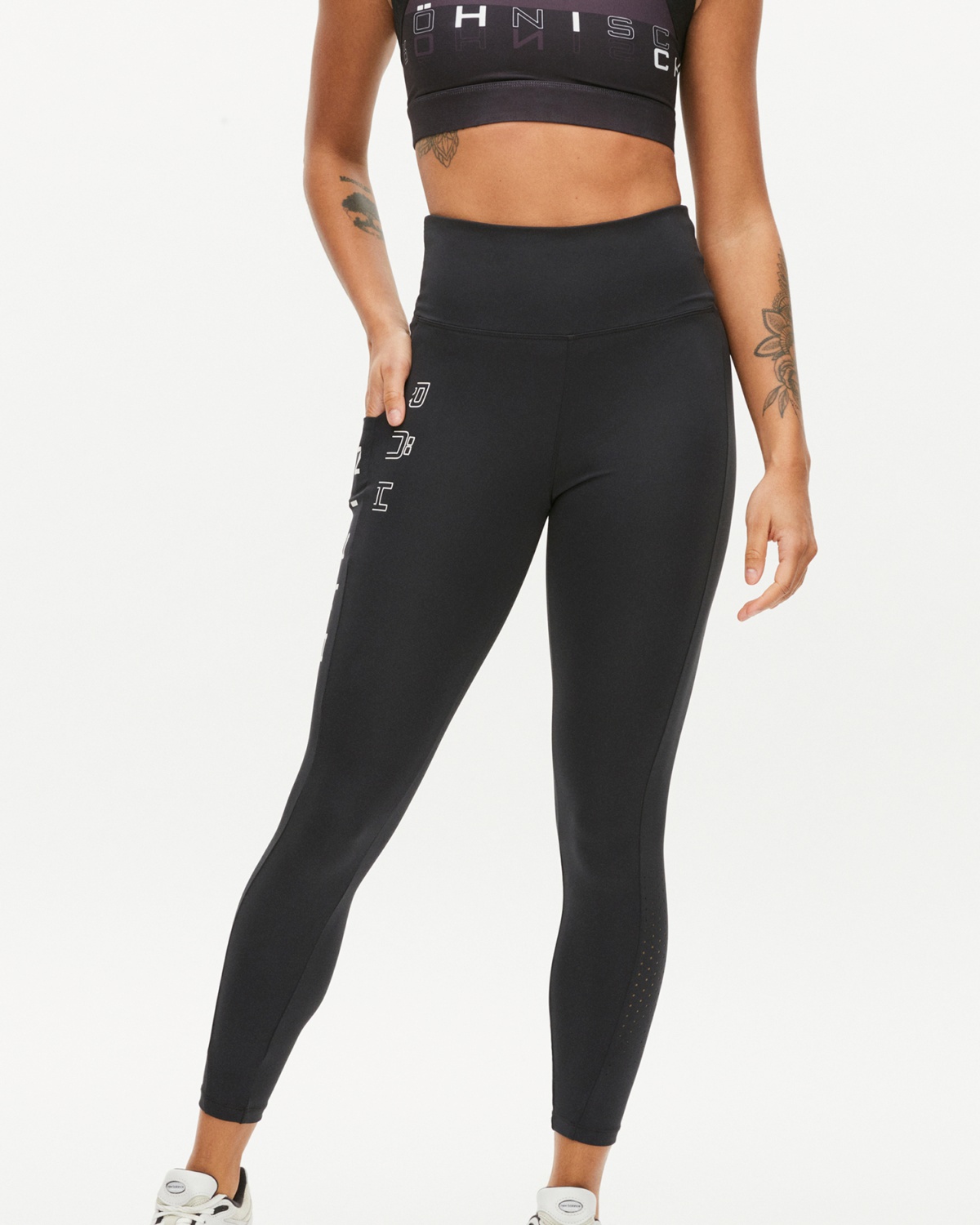 Röhnisch Tempo Logo Tights Black - L - lange