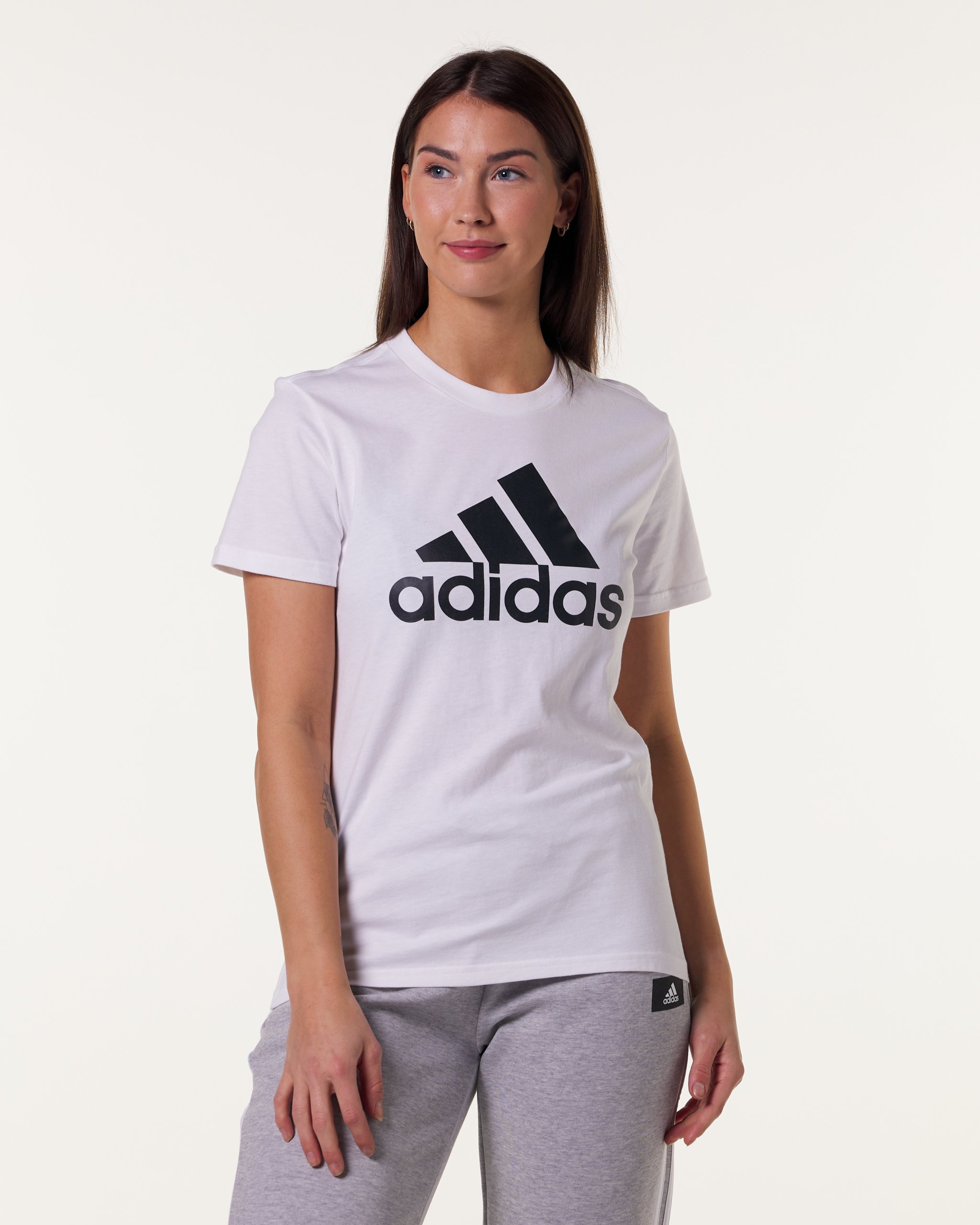 Adidas Loungewear Essentials Logo Tee White