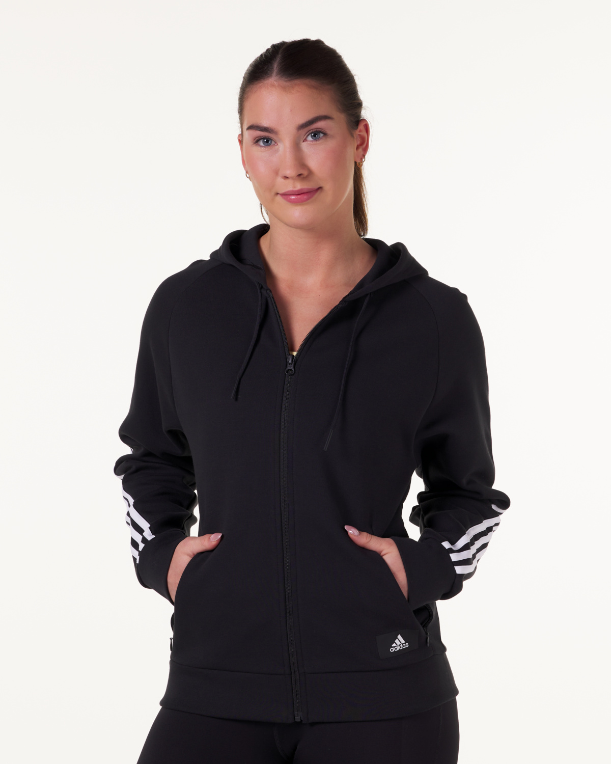 Adidas Sportswear Future Icons 3-Stripes Hooded Track Top Black - L - til