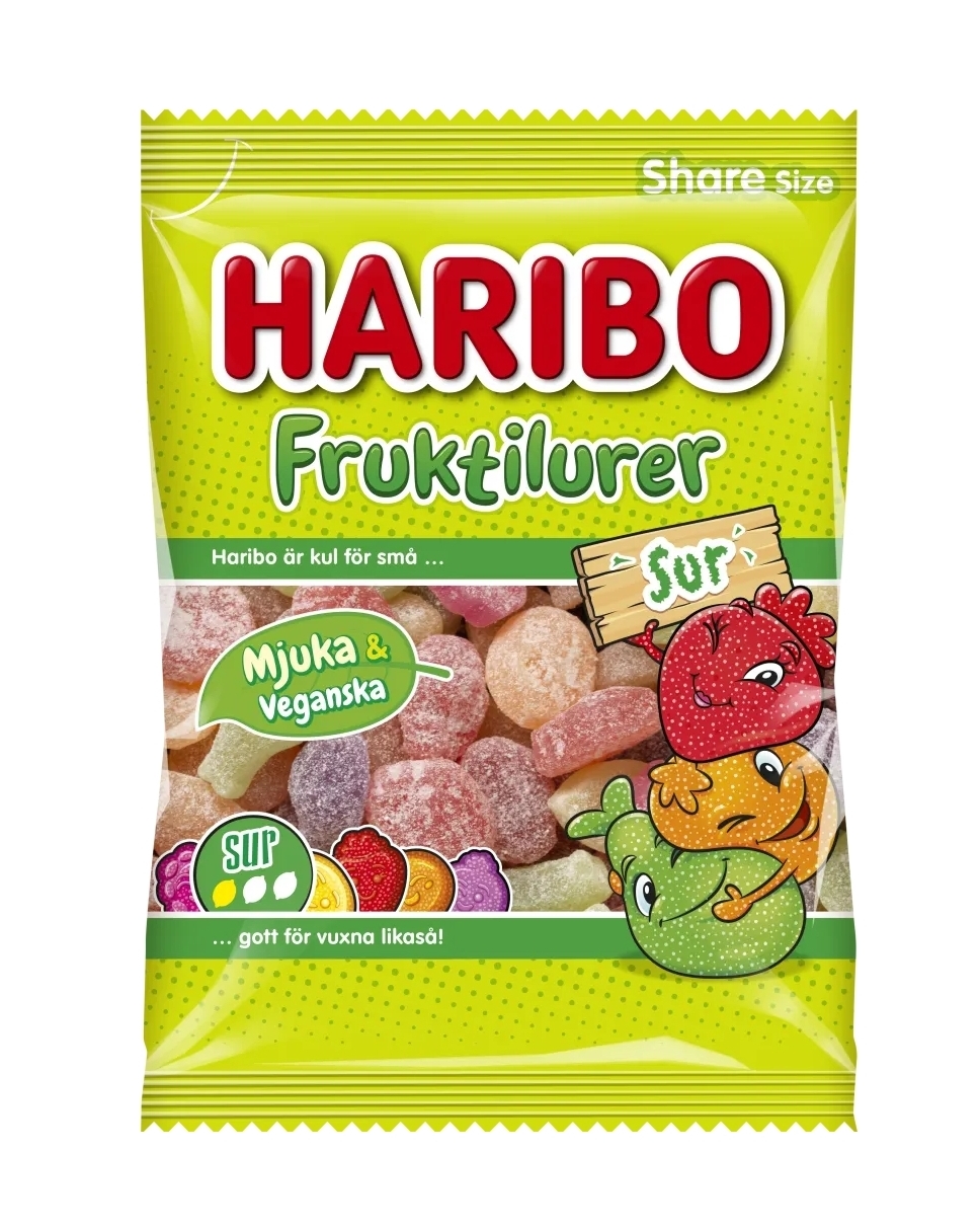 Haribo Fruktilurer Sur 170g - med protein