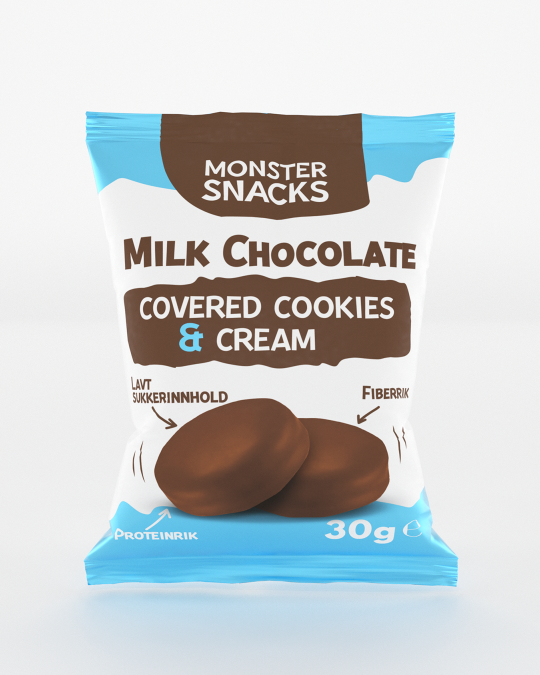 Monster Snacks Milk Chocolate Covered Cookies And Cream - vitamin for