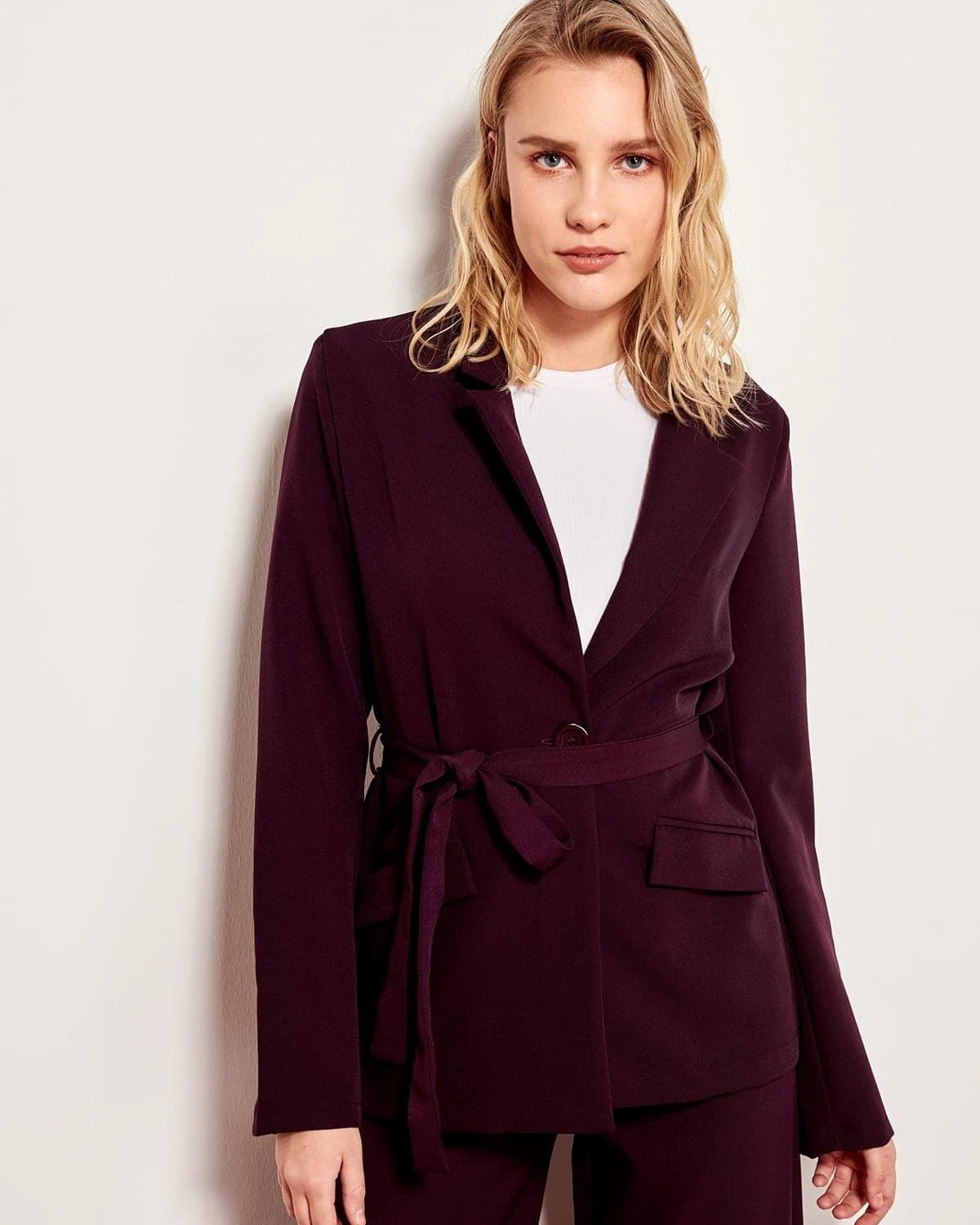 Trendyol Ella Blazer Purple - 38 - belte