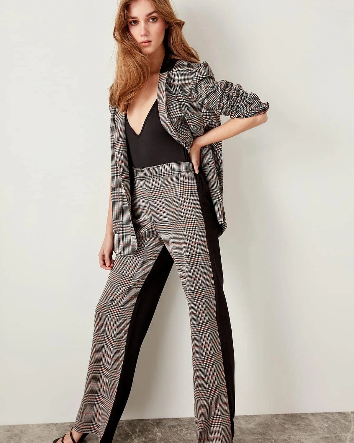 Trendyol Windsor Pant Print - 36 - bukser