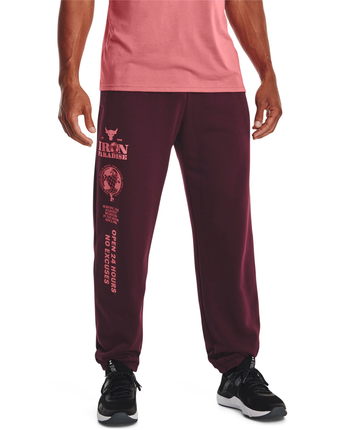 Under Armour Project Rock Pants Red - S - til trening