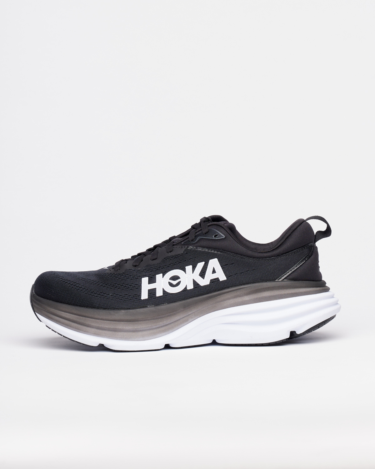 HOKA ONE ONE Bondi 8 Black / White - Men's - 42 - løpesko