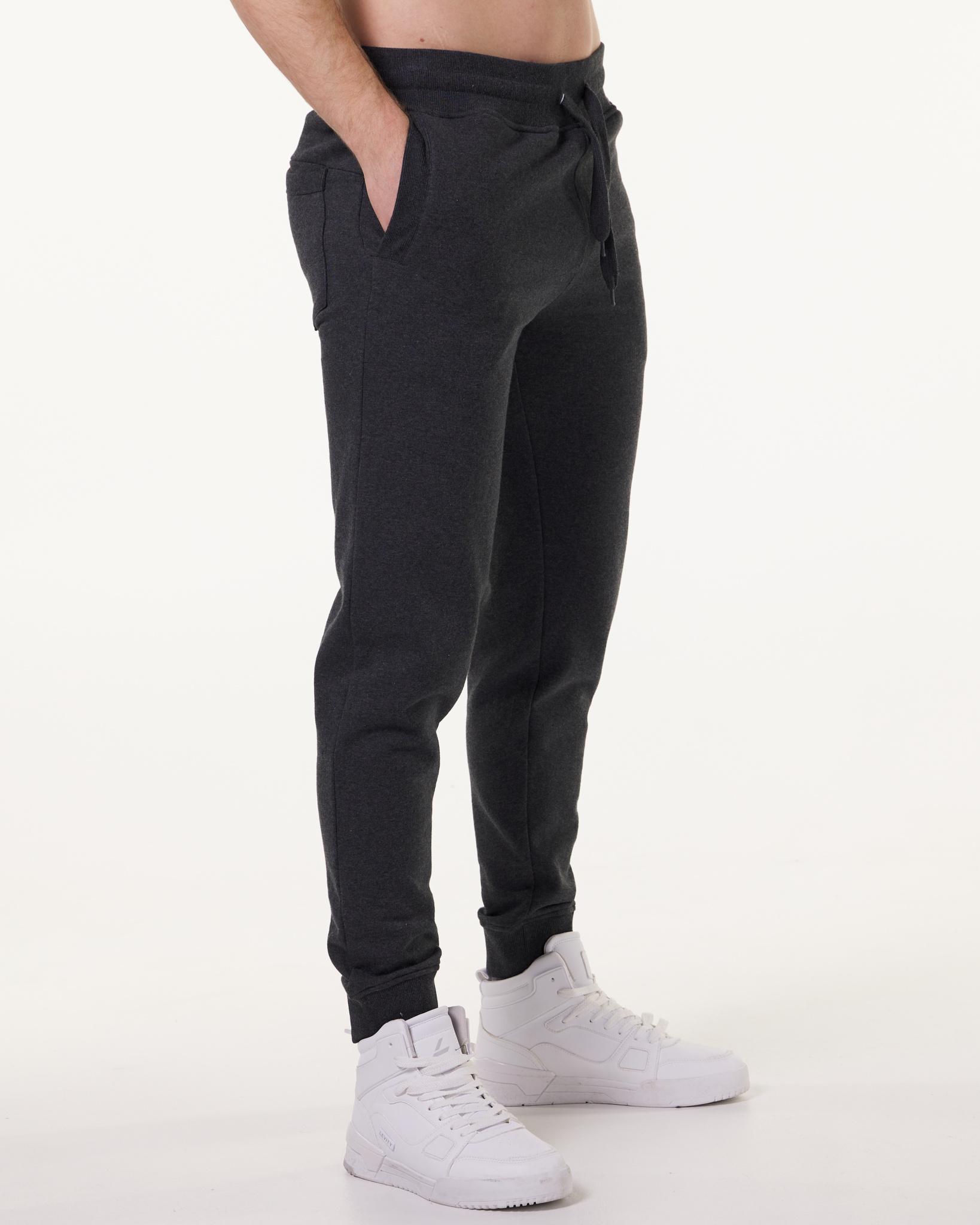 LEVITY Core Sweat Pants Dark Grey Melange Tights.no