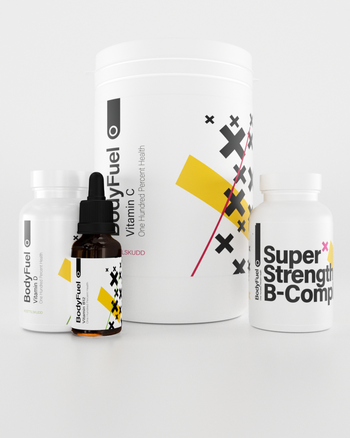 Vitaminpakken - B, C, D og B12 - kosttilskudd