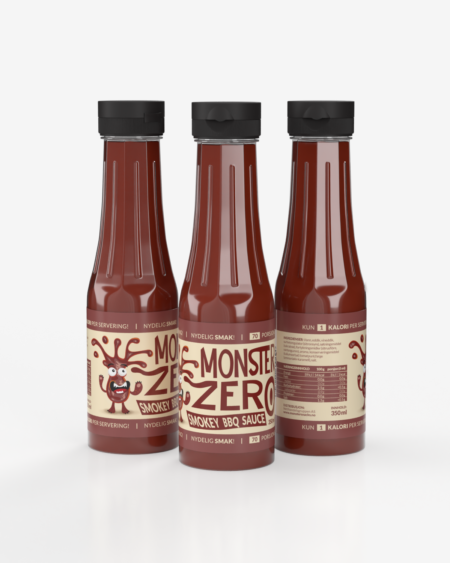 3x Monster Lavkarbo Kalorifri Smokey BBQ 350ml - TREPAKNING!