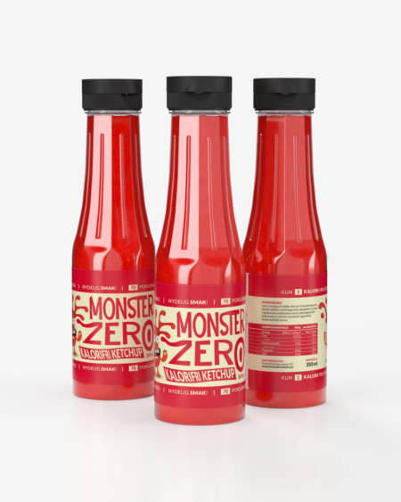 3x Monster Lavkarbo Zero Ketchup 350ml - TREPAKNING!