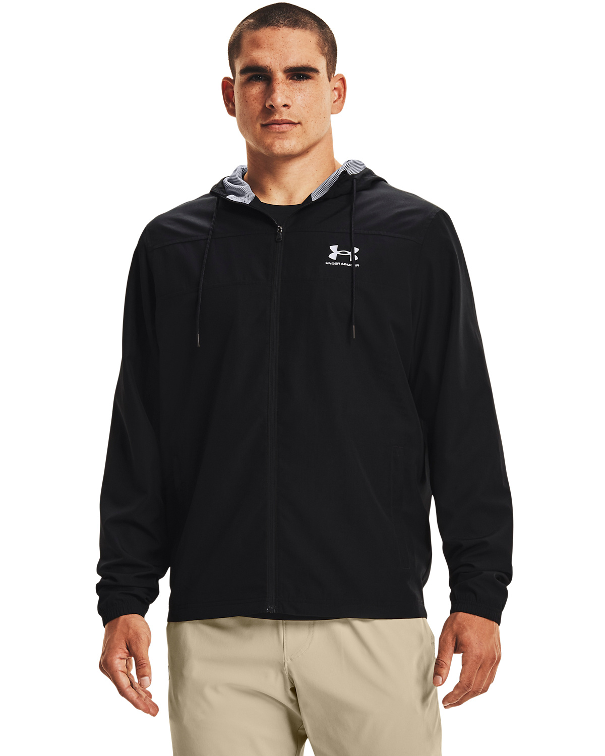 Under Armour Sportstyle Windbreaker Black / Mod Gray - M - til