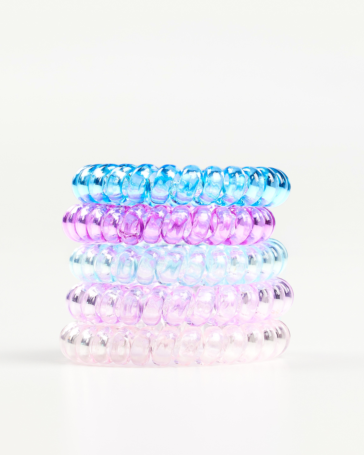 Weightless Lea Spiral Hair Toggles 5-pack Mixed