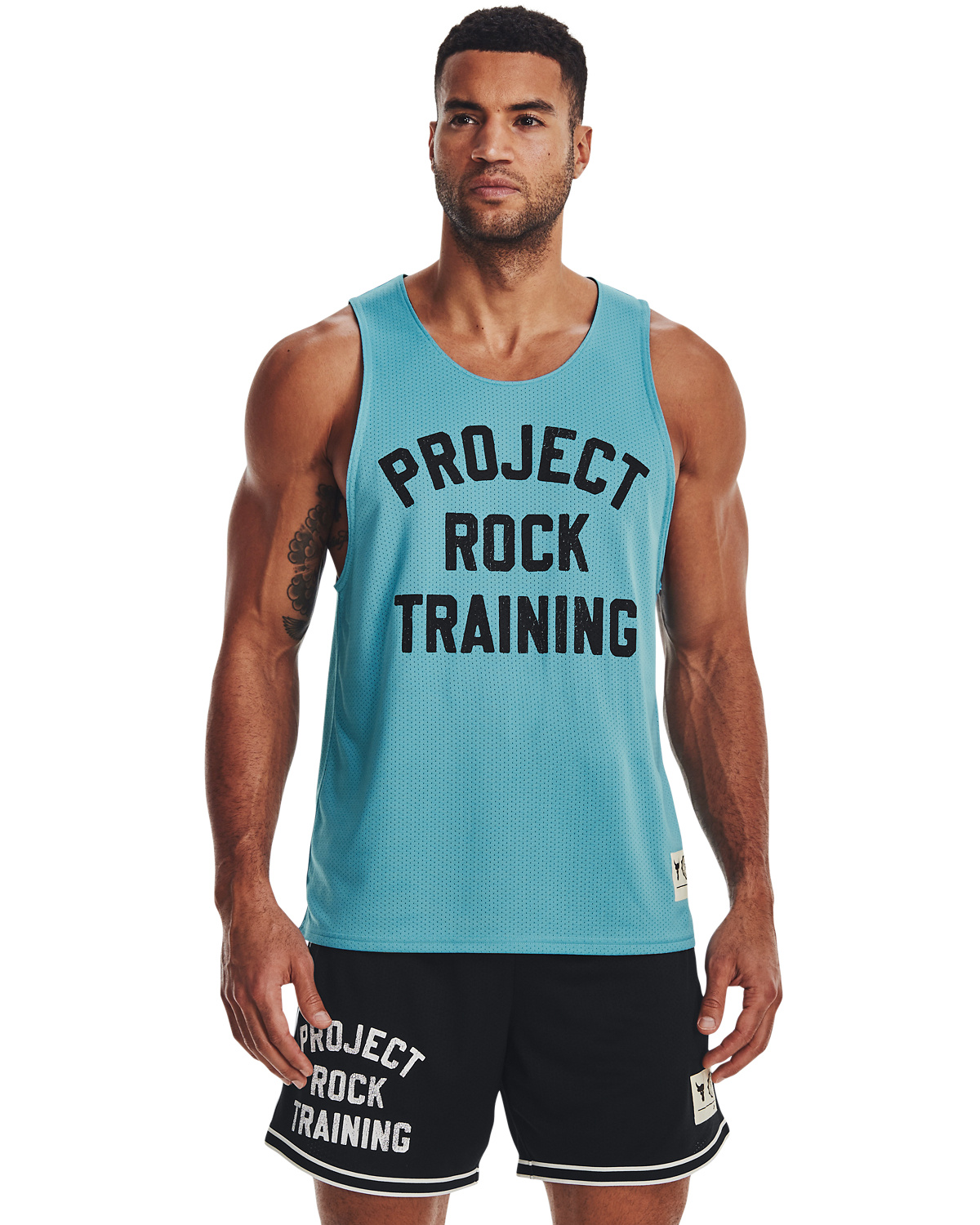 Under Armour Project Rock Reversible Mesh Top TG Blue - XL - store