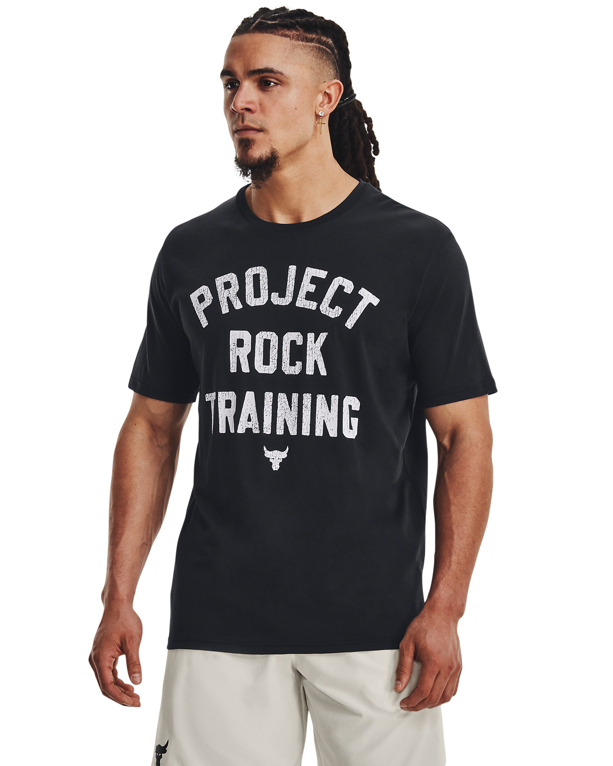 Under Armour Project Rock Training Short Sleeve Black - S - skjorte