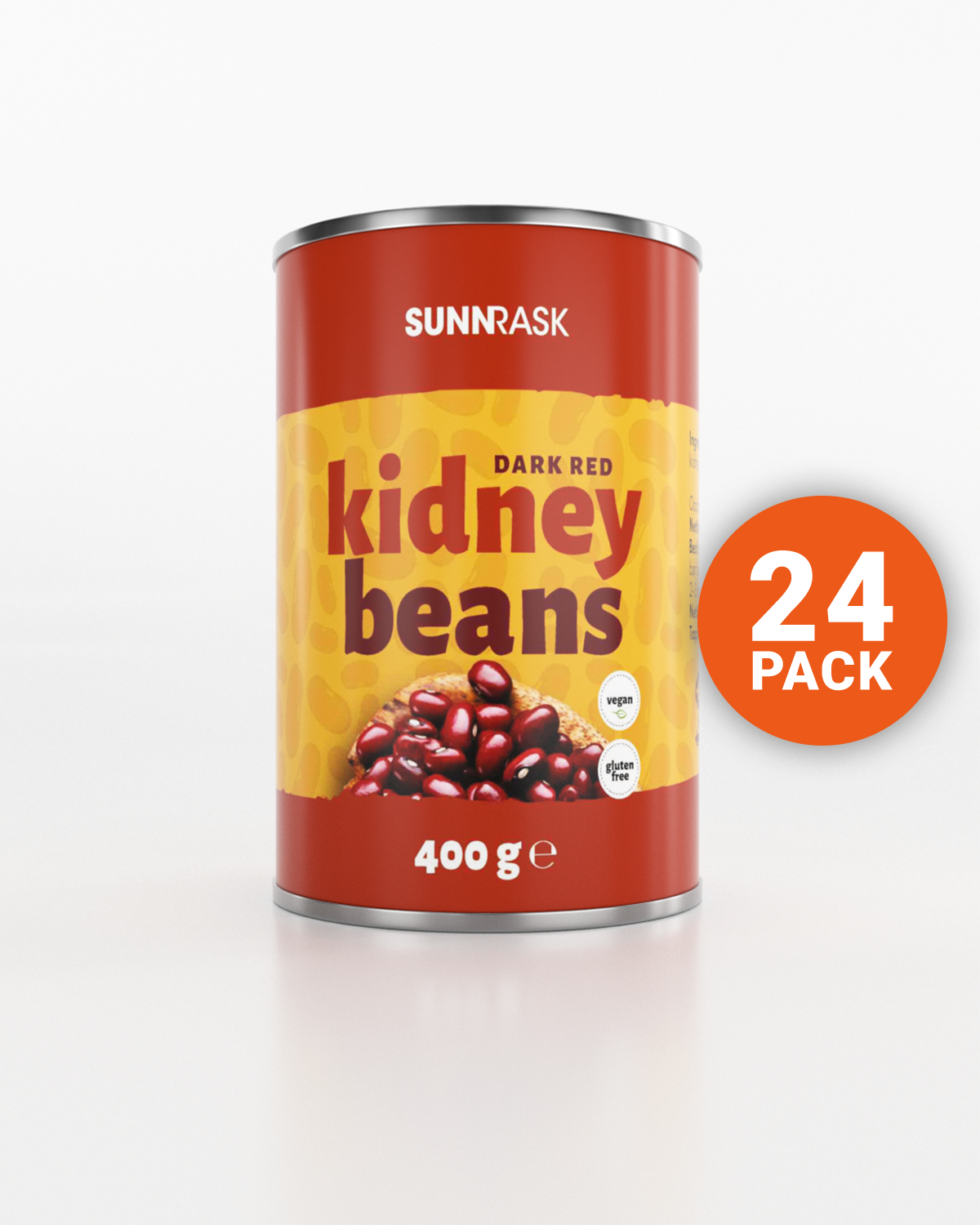 Sunnrask Dark Red Kidney Beans 400g 24 pack - protein for