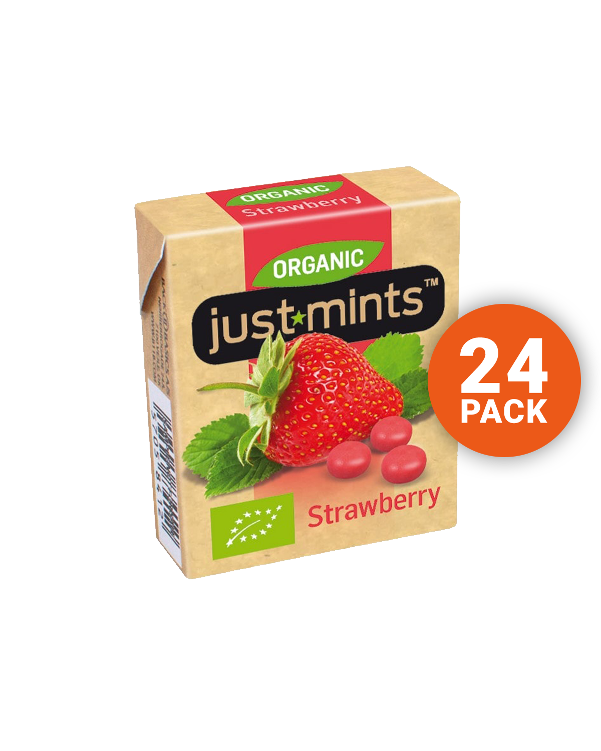 Organic Just Mints - Strawberry - 24 pack - the
