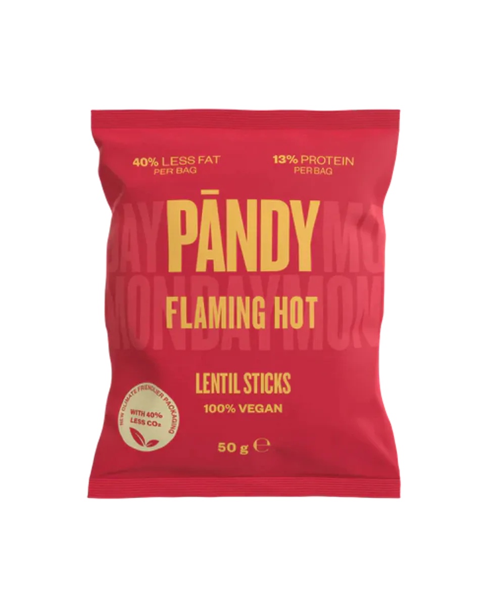 Pandy Lentil Sticks Flaming Hot 50g - med protein