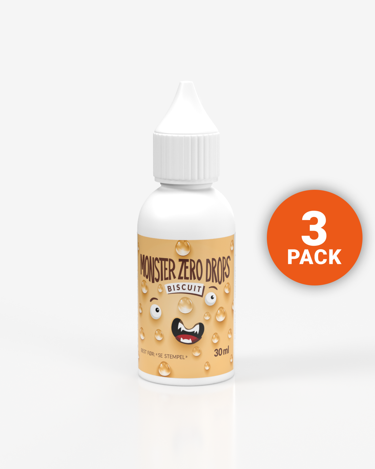 Monster Lavkarbo Zero Drops - Butter Biscuit - NY FORBEDRET OPPSKRIFT! 3-pack - til