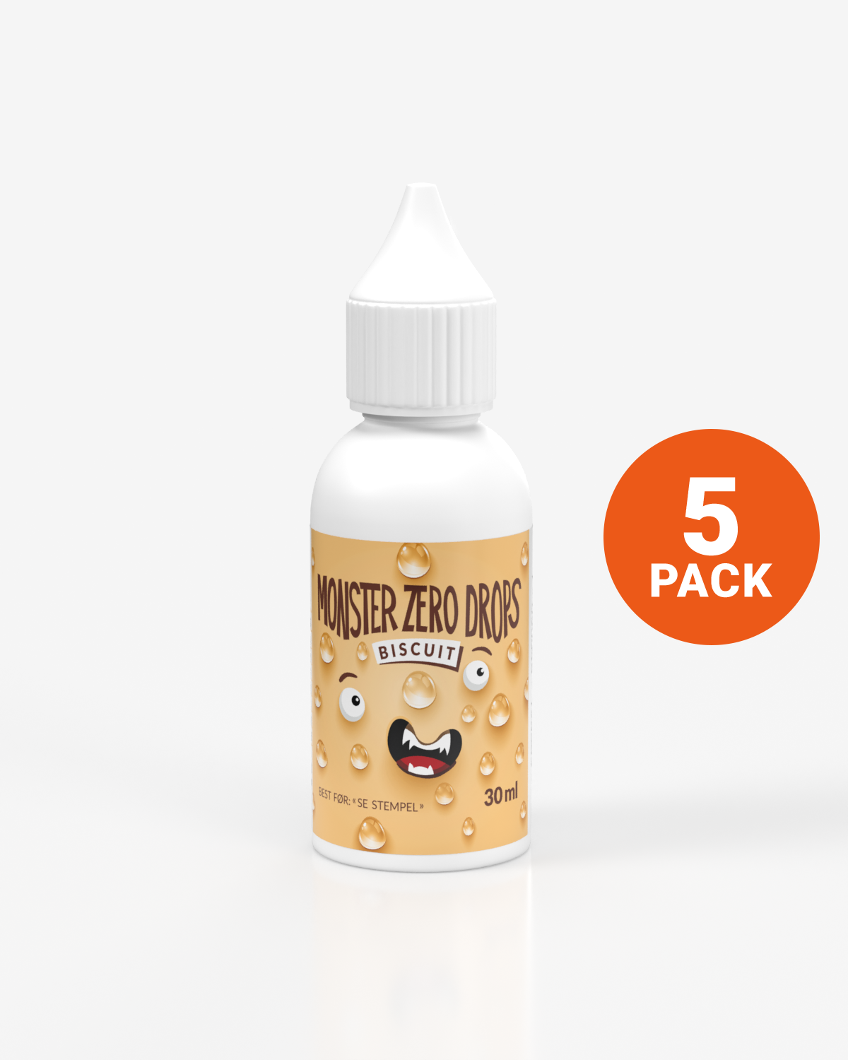 Monster Lavkarbo Zero Drops - Butter Biscuit - NY FORBEDRET OPPSKRIFT! 5-pack - til