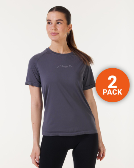 2-PACK Base Tee Dark Grey