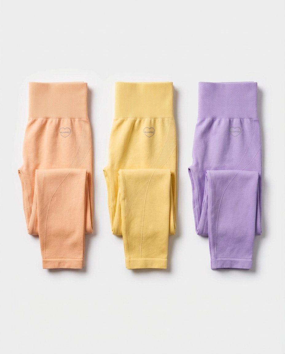 Tights Peach+Yellow+Lilac 3-PACK