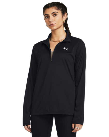 UA Tech 1/2 Zip- Solid Black