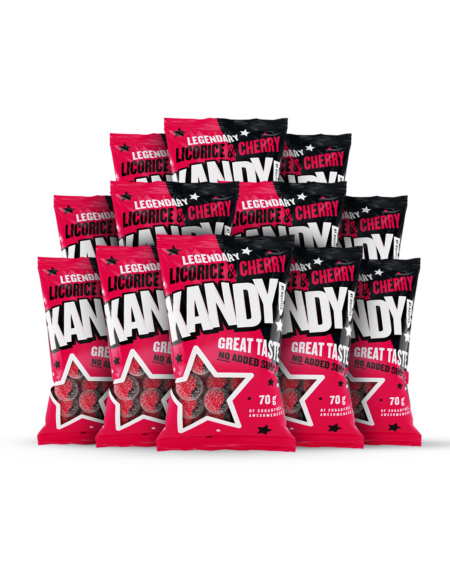 & Cherry 12x70g - Sukkerfritt godteri