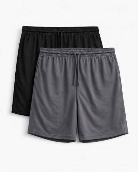 2-pack Core Dry Ctrl Shorts M Black/Grey Granite