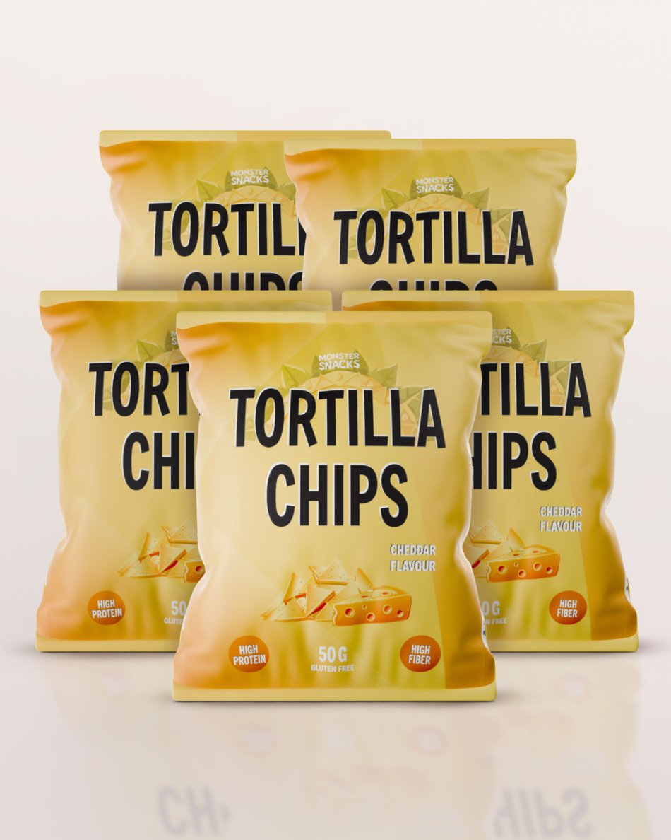 Monster Protein Tortilla Cheddar Chips 5x50g
