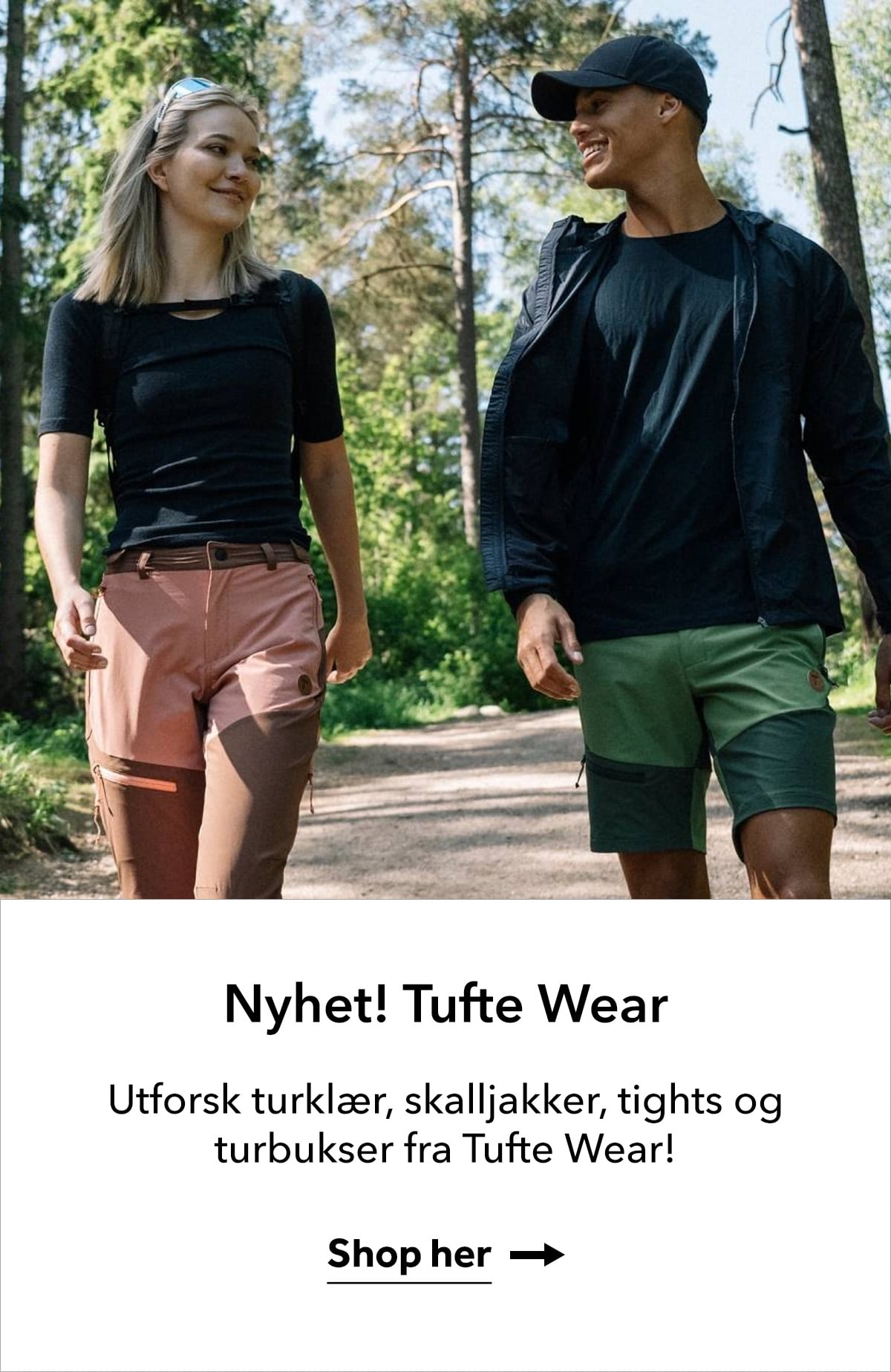 Nyhet! Tufte Wear! Utforsk turklær, skalljakker, tights og turbukser fra Tufte Wear!