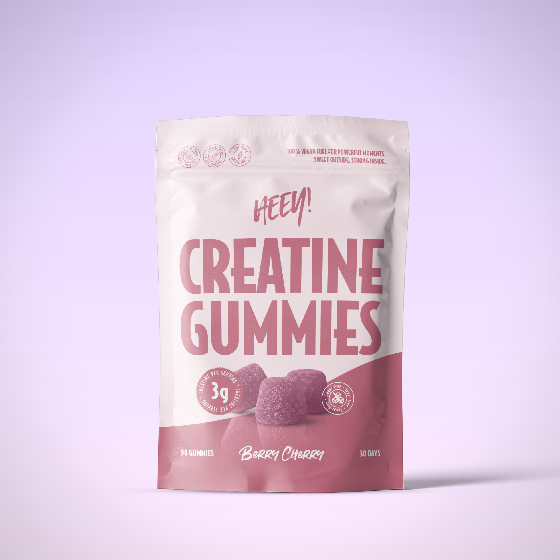 Heey! Creatine Gummies Berry Cherry 90 stk